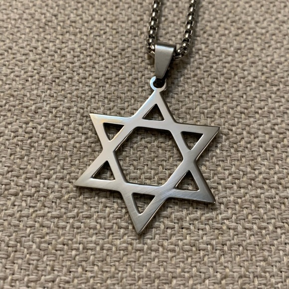 Star Of David/Jewish Star with Chanin 22” Stainless Steel - Picture 1 of 3